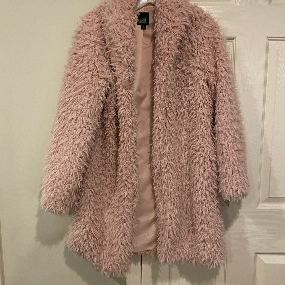 Perfect condition, wild fable pink fuzz coat
